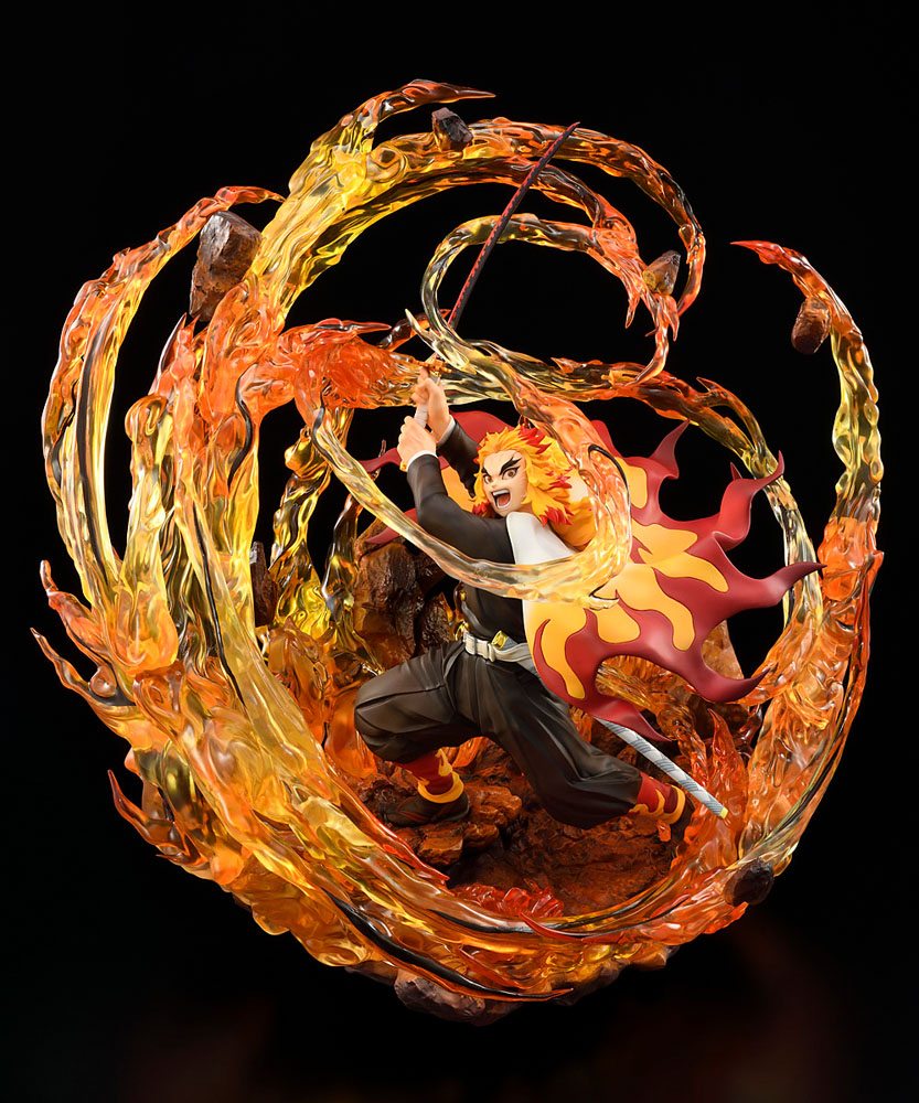 Demon Slayer: Kimetsu no Yaiba Estatua 1/8 Kyojuro Rengoku DX Ver. 35 cm – Embalaje dañado