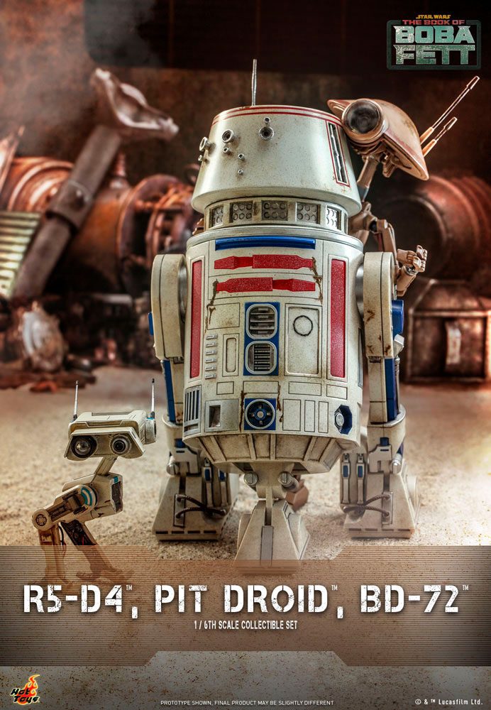 Star Wars The Mandalorian Figuras 1/6 R5-D4, Pit Droid, & BD-72