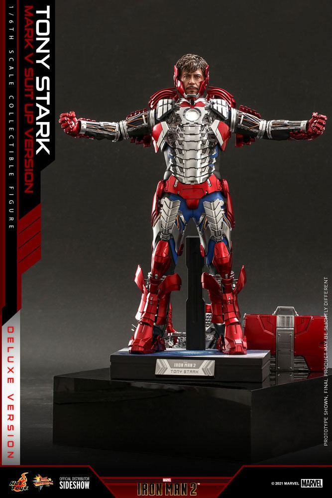 Iron Man 2 Figura Movie Masterpiece 1/6 Tony Stark (Mark V Suit Up Version) Deluxe 31 cm