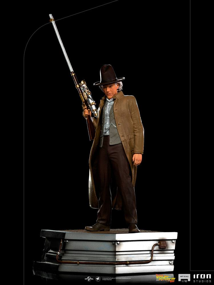 Regreso al Futuro III Estatua 1/10 Art Scale Doc Brown 32 cm